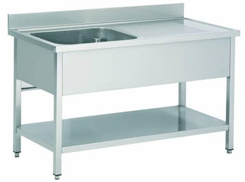 Spoeltafel RVS Professioneel | 2 Formaten | kuip links, Zakelijke goederen, Verzenden, Nieuw in verpakking