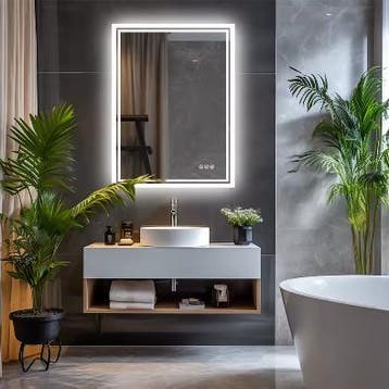 Moderne LED Wandspiegel Badkamer – Dimbaar en Anti-Condens, Verzenden, Nieuw