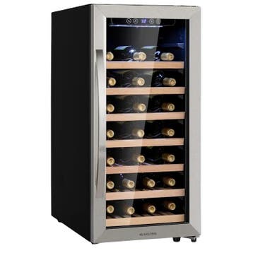 Dubbel zone wijnklimaatkast wijnkoeler vrijstaande wijnkast, Zonder vriesvak, Minder dan 85 cm, 100 tot 150 liter, Nieuw