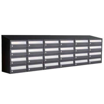Brievenbusunit Hive set wand 6-breed, 4-hoog - zwart, Verzenden, Nieuw