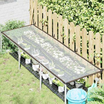 vidaXL Plantenafdekking met zeilringen 1x3 m polyethyleen, Verzenden