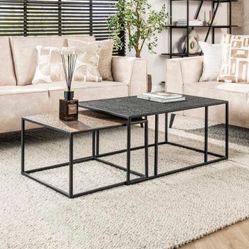 *WOONWINKEL* Metallic Salontafelset Rechthoekig, Huis en Inrichting, Tafels | Salontafels, Verzenden, Nieuw