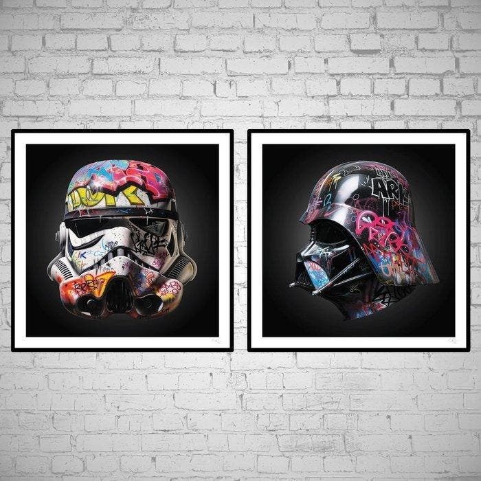 SKE - DUO Vandalized Star Wars, Antiek en Kunst, Kunst | Designobjecten