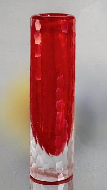 Murano - Vaas - Vaasobject - Sommerso / Battuto - Hoogte 14, Antiek en Kunst
