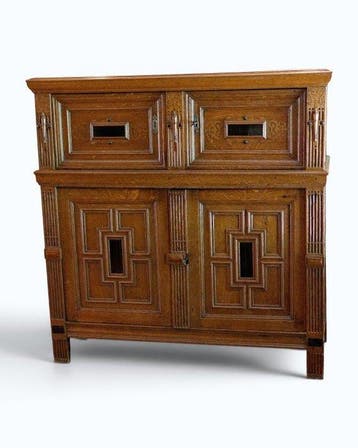 Kast - Eik, Ebbenhout - 17e Eeuwse Zeeuwse kast