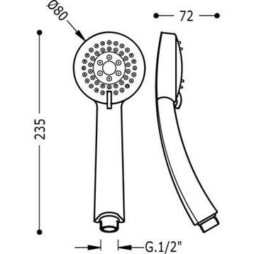 Barras Y Ducha Massage douche AQUA PLUS 2 types stralen, Ophalen of Verzenden, Nieuw