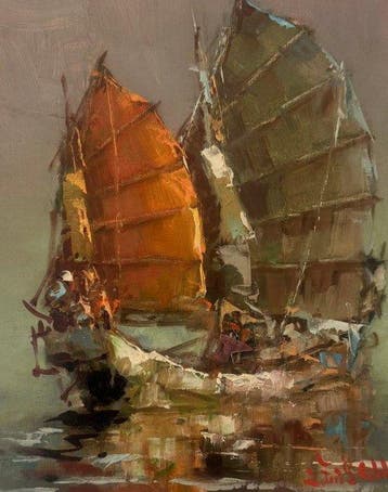 Lucien Frits Ohl (1904-1976) - Asian Maritime Scene