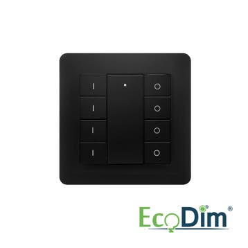 ECODIM | DRAADLOZE SCHAKELAAR ZIGBEE | 4 GROEPEN | ZWART, Nieuw