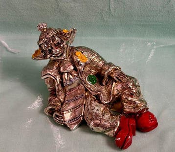 Italian Silversmith - Beeldje - Cheerful CLOWN - 200 g - 925