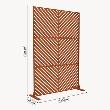 Tuinscherm Kekan 180x120x40 cm patina casa.pro, Tuin en Terras, Tuinschermen, Verzenden, Nieuw