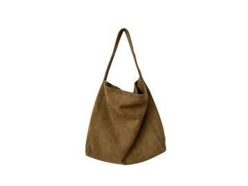 Veiling - Suede schoudertas - lichtbruin, Nieuw