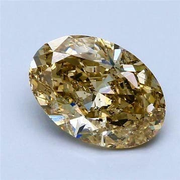 1 pcs Diamant (Natuurlijk gekleurd) - 3.02 ct - Ovaal -, Nieuw