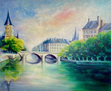 Europese school (XX) - Vue de la Seine - Paris