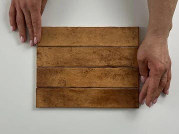 Wandtegel Ragno Kalon Handvorm Terracotta Glans 5x25, Doe-het-zelf en Verbouw, Nieuw, 20 tot 40 cm, 10 m² of meer, Wandtegels