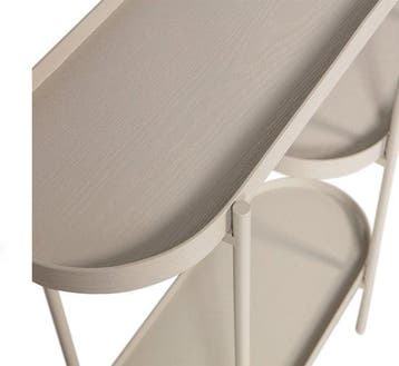 WOOOD Noan Sidetable - Hout/Metaal - Beige - 80x90x28 cm, Verzenden, Nieuw