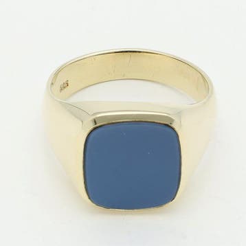 Ring - 14 karaat Geel goud - Lagensteen, Sieraden, Tassen en Uiterlijk, Ringen, Nieuw