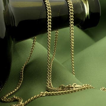 Gouden gourmetschakel ketting, Ophalen of Verzenden, Gebruikt, Overige kleuren, Goud