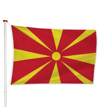 Macedonische Vlag 40x60cm, Verzenden, Nieuw