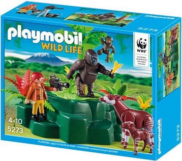 Playmobil Wild Life Gorillas en Okapis met Filmmaker - 527, Verzenden, Nieuw