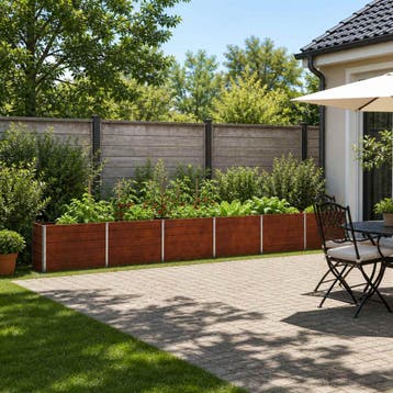 vidaXL Verhoogd Tuinbed Roestig 480 x 40 x 55 cm corton, Verzenden, Minder dan 60 cm, Nieuw, Metaal