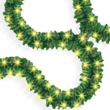 Guirlande met verlichting - Kerstslinger - Kerstversiering -, Verzenden, Zo goed als nieuw