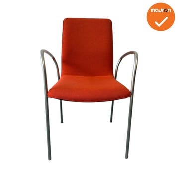 Kusch & Co Ona Plaza - Vergaderstoel Oranje Gestoffeerd -..., Vergader- of Presentatieruimte, Ophalen of Verzenden, Gebruikt, Stoel