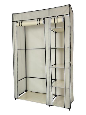 Opvouwbare Kledingkast | Campingkast | 108x44x166cm | Crème, Verzenden, Nieuw