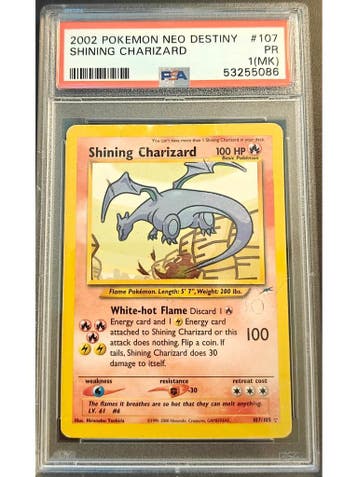 Shining Charizard (NDE 107) PSA 1 (MK), Ophalen of Verzenden, Nieuw