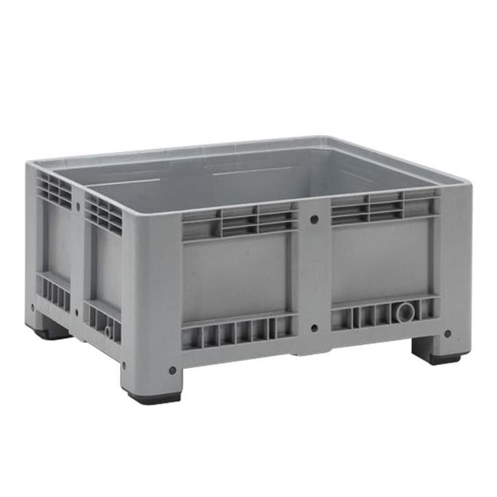 Kunststof Palletbox Grijs 1200 x 1000 x 600 mm 4 poten - 430, Doe-het-zelf en Verbouw, Hout en Planken, Nieuw, Verzenden