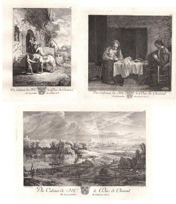 Rembrandt van Rijn (1606–1669) , after - Suite di tre