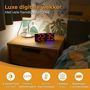 2dekans | Nuvance Digitale Wekker - Digitale Klok - Wekkers, Ophalen of Verzenden, Zo goed als nieuw