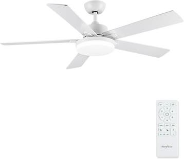 Plafondventilator 132cm Wit | Retourdeal 41% Korting, Witgoed en Apparatuur, Ophalen of Verzenden, Ventilator met afstandsbediening