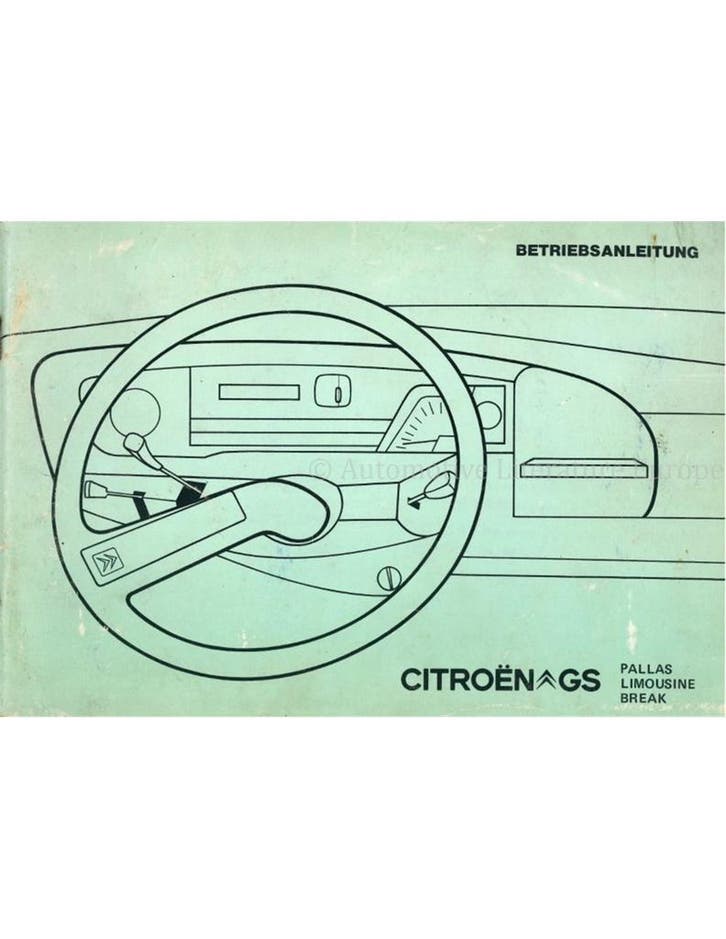 1976 CITROEN GS INSTRUCTIEBOEKJE DUITS, Auto diversen, Handleidingen en Instructieboekjes