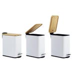 Moderne Pedaalemmer 5L | Wit Staal | Beste Prijs, Huis en Inrichting, Woonaccessoires | Prullenbakken, Overige materialen, Met pedaal