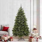 vidaXL Kunstkerstboom met 300 LED Groen 210 cm PVC en Metaal, Diversen, Verzenden, Nieuw