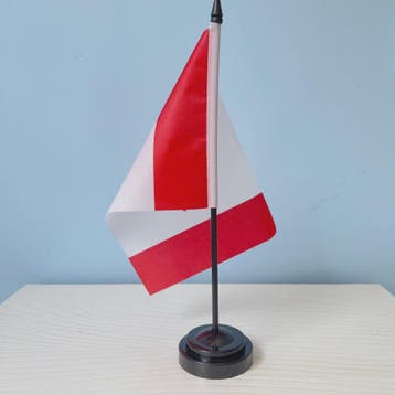 Canada Bureauvlag 14x21cm Polyester - Decoratie Vlaggetje, Verzenden, Nieuw
