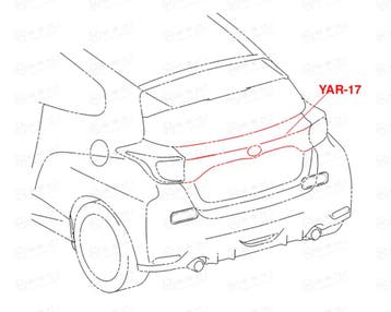 Toyota Yaris GR Carbon kofferbakstrip, Auto diversen, Tuning en Styling, Verzenden