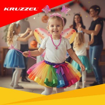 Ruhhy Kleurrijk vlinderkostuum voor kinderen van 3 tot 10..., Ophalen of Verzenden, Nieuw