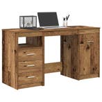 vidaXL Bureau met kast Oud hout Bewerkt hout, Verzenden, Nieuw