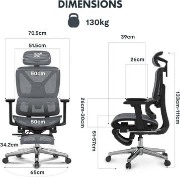 Ergonomische Bureaustoel -  Office Chair - Gamestoel - Volwa, Verzenden, Zo goed als nieuw