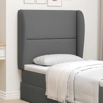 vidaXL Hoofdbord oor Dim Grijs Stof, Huis en Inrichting, Slaapkamer | Bedden, Verzenden, Nieuw, Stof