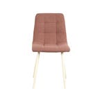 Stoel Nino | Terra | Boucle | Wit Metalen Frame | 4 stuks, Verzenden, Nieuw in verpakking