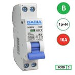 Gacia installatieautomaat 1P+N B10 6KA - M80N-B10, Doe-het-zelf en Verbouw, Ophalen of Verzenden, Nieuw