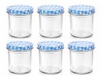 Jampotten 346 ml met twist-off deksel blauw (blok) 6 stuks, Verzenden, Nieuw