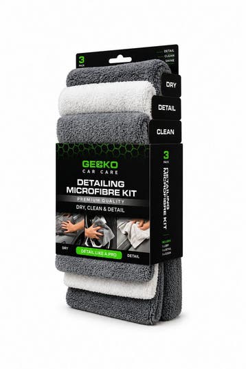 Gecko detail microfiber kit (3 stuks), Ophalen of Verzenden