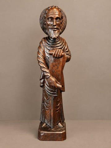 Beeld, St Petrus - 37.5 cm - Hout