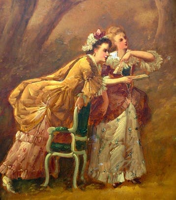 École rococo française (XX) - Les Confidences des élégantes