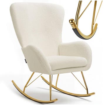 Schommelstoel Swing met stalen glijders en dikke bekleding, Huis en Inrichting, Stoelen, Verzenden, Nieuw