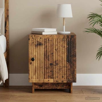 vidaXL Nachtkastje Oud hout 43 x 34,5 x 50 cm Bewerkt hout, Minder dan 45 cm, Verzenden, Nieuw, Minder dan 55 cm