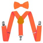 Fako Fashion - Kinder Bretels Met Vlinderstrik - 65cm - Fluo, Verzenden, Nieuw